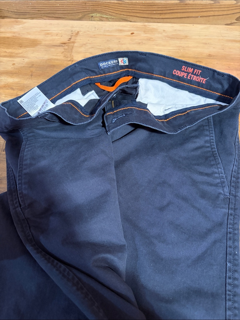 Dockers Navy Blue Chinos - Straight Fit - Picture 2 of 2